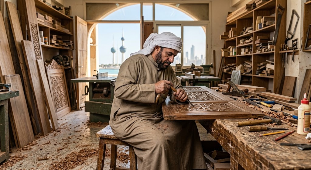 أفضل معلم نجار خشب أبرق الكويت لتفصيل وصيانة وتركيب جميع أنواع الأثاث والأبواب باحترافية