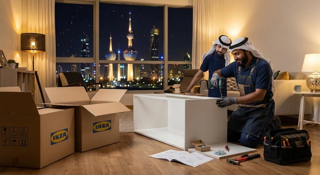 أفضل وأسرع فني و نجار ايكيا الكويت 24 ساعة لفك وتركيب جميع أنواع الأثاث بدقة