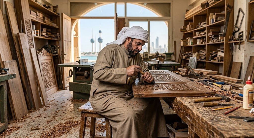أفضل معلم نجار خشب أبرق الكويت لتفصيل وصيانة وتركيب جميع أنواع الأثاث والأبواب باحترافية