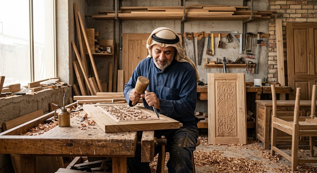 نجار خشب الاندلس بالكويت - خدمات تفصيل وتركيب وصيانة الأعمال الخشبية