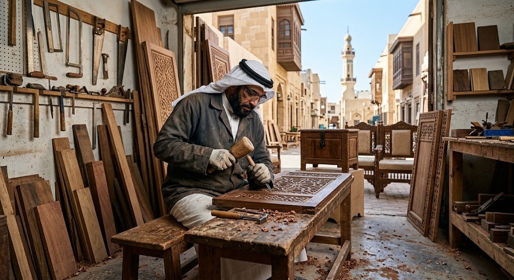 نجار خشب السلام بالكويت لتقديم أفضل أعمال النجارة وتفصيل الأثاث باحترافية ودقة